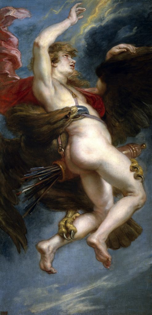 El rapto de Ganímedes 1636 - 1638. Óleo sobre lienzo, 181 x 87,3 cm.