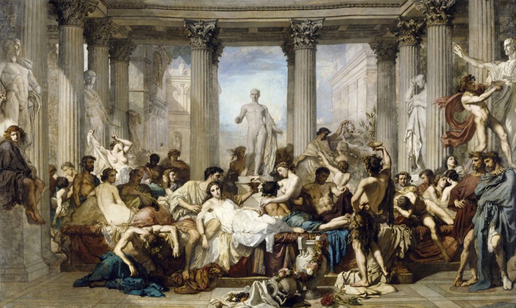 Los romanos de la decadencia, Thomas Couture, 1847.
