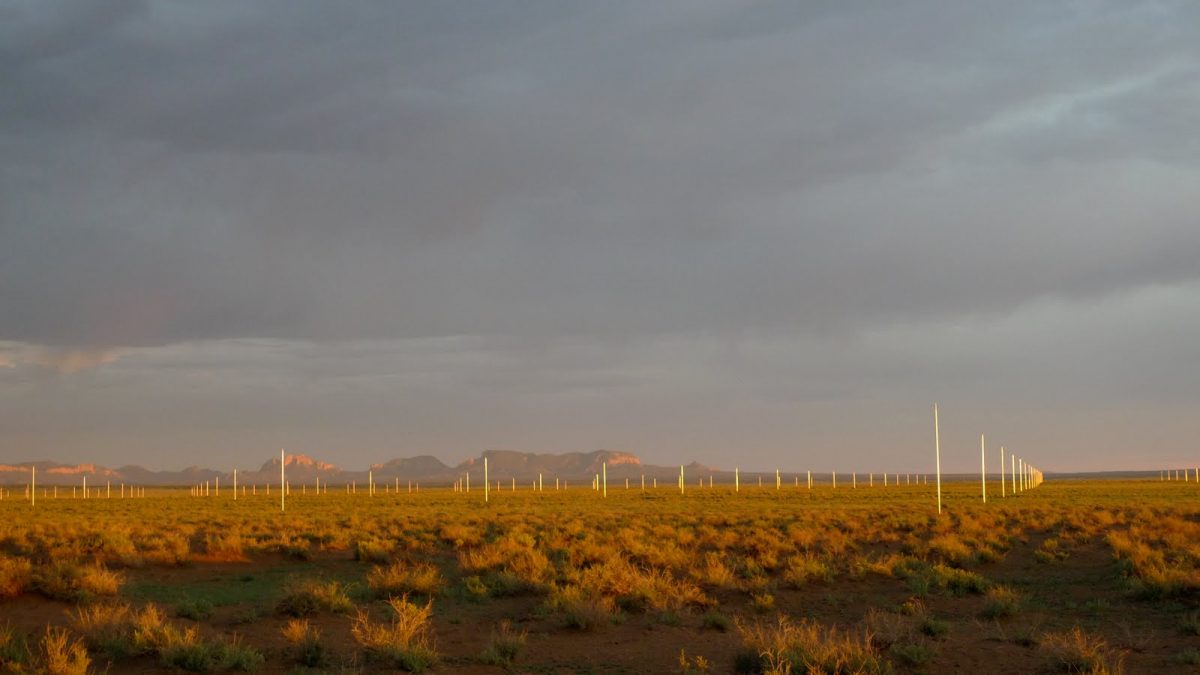 Walter de Maria, «Campo de relámpagos», 1977.