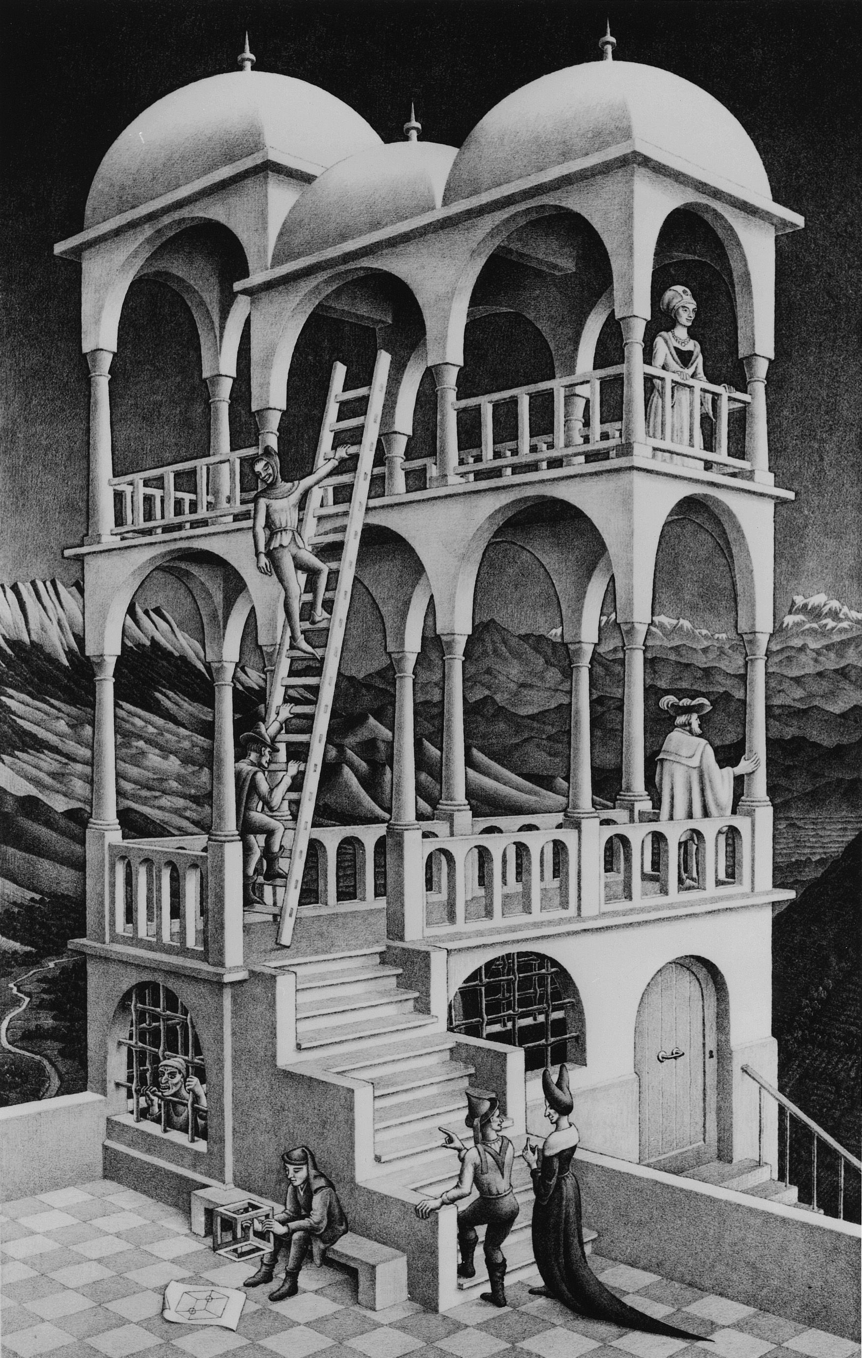 M. C. Escher, Belvedere,1958.