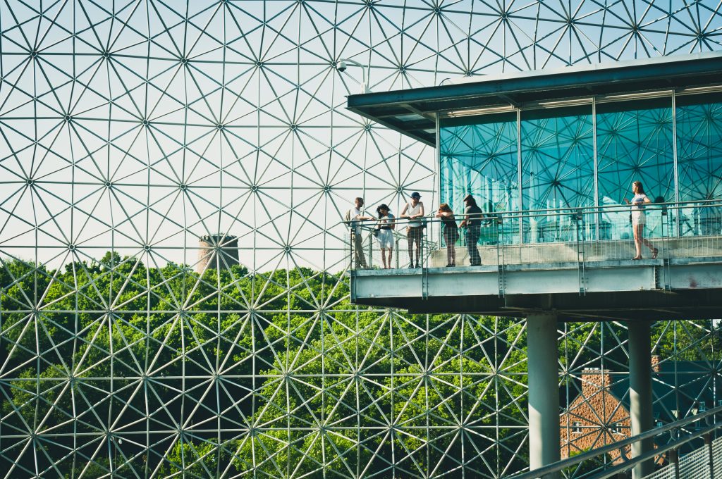 Biosphère de Montreal interior.