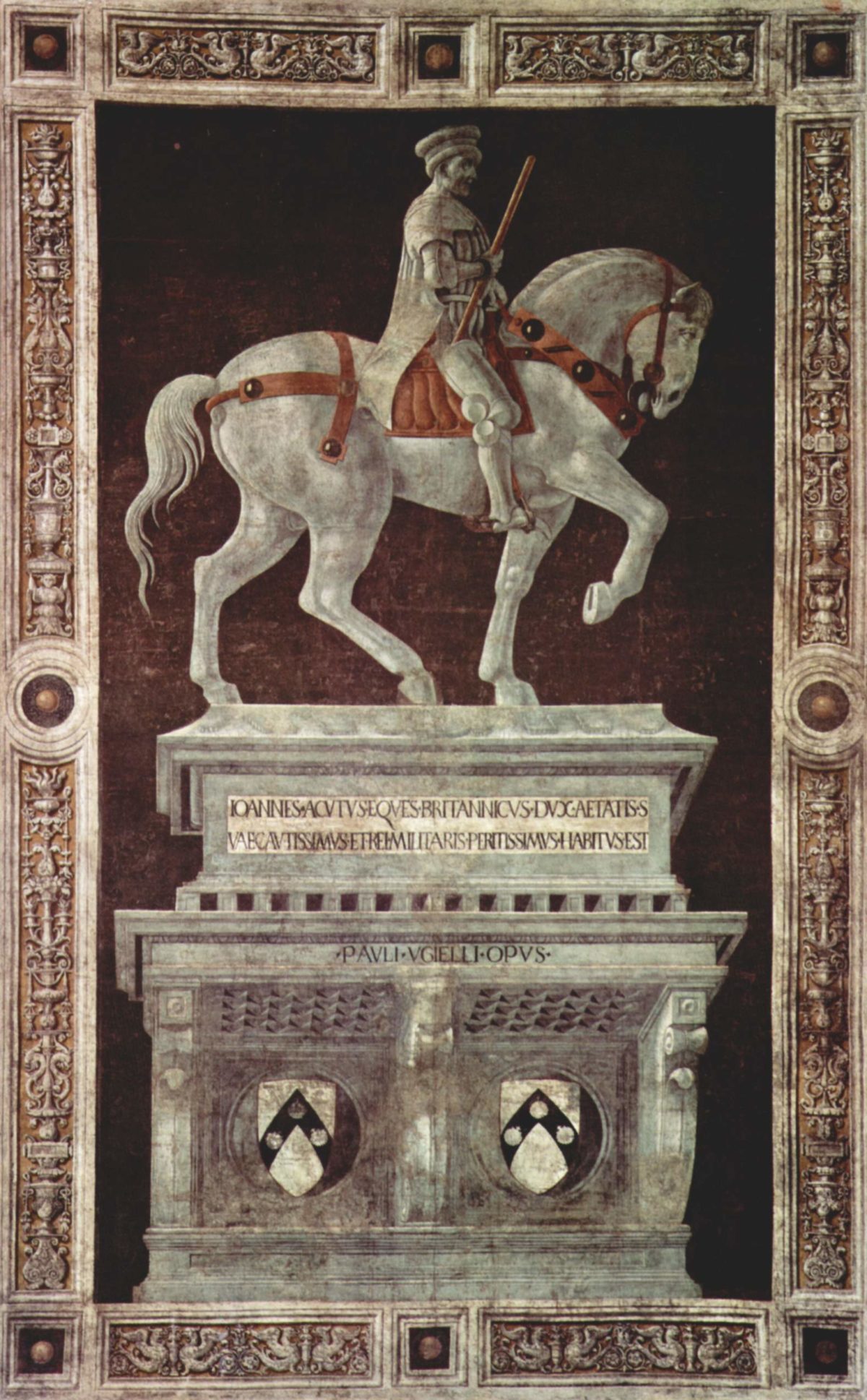 RETRATO ECUESTRE DE JOHN HAWKWOOD, REALIZADA POR PAOLO UCCELLO