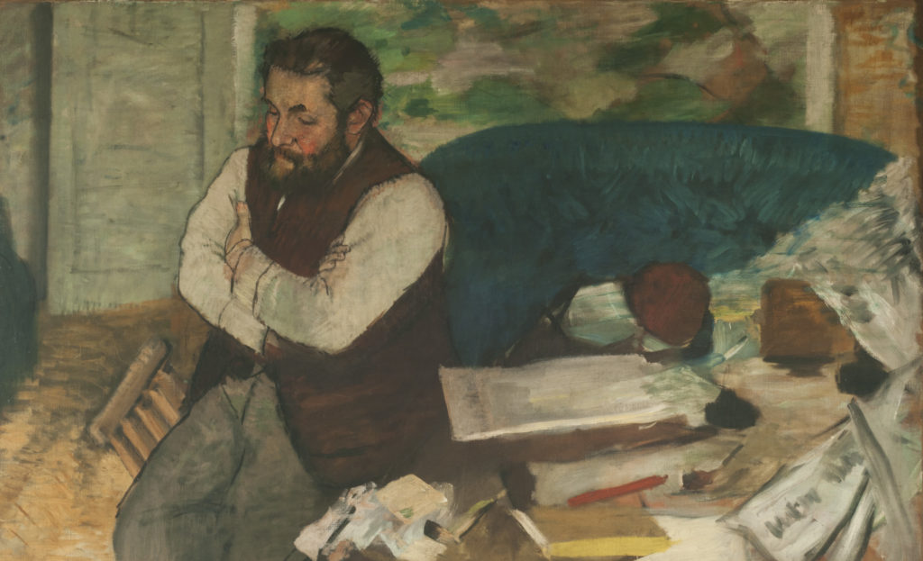 Retrato de Diego Martelli, de Edgar Degas realizado en el 1879.